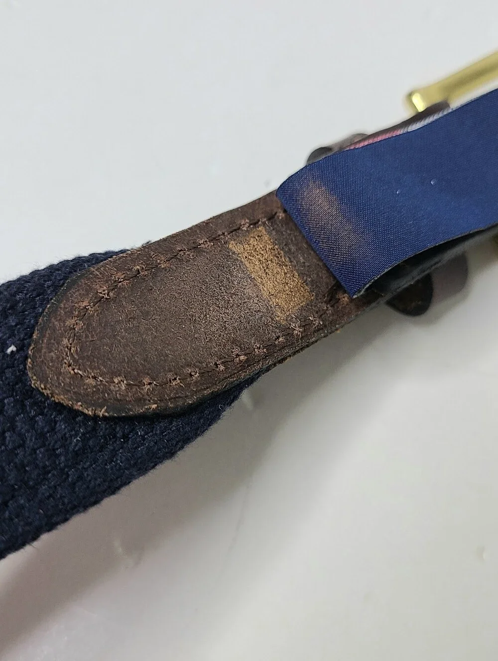 Vineyard Vines By Shepard & Ian Pink Whale Print Leather Trim Belt